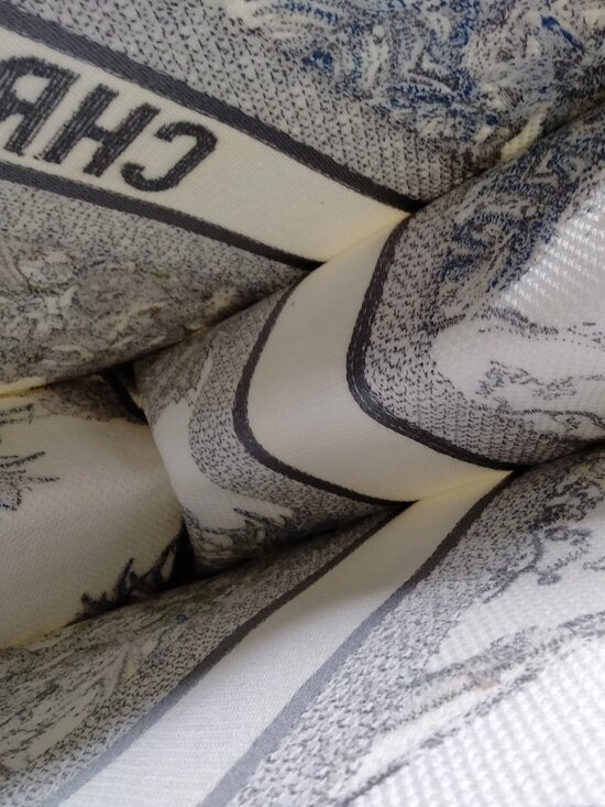 Authentic Christian Dior Book Tote Canvas Cream Luxury Designer - Picture 14 of 16